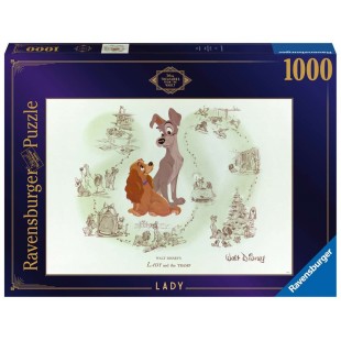 Ravensburger - Casse-tête Disney Voûte La Belle et le Clochard 1000 pièces