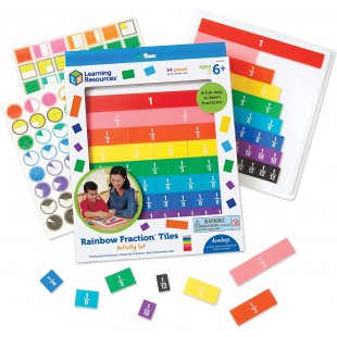 Learning Resources - Rainbow Fraction - Tuiles avec plateau