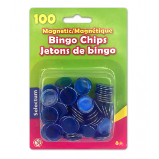 Jetons de bingo magnétiques bleus
