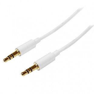 Câble audio stéréo Slim 3.5mm Mâle à Mâle 6.6 pieds (2m) StarTech