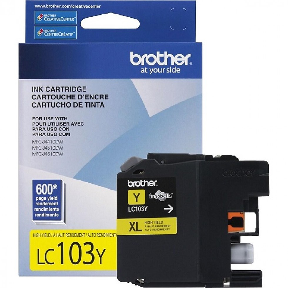 Cartouche compatible d'encre jaune pour imprimante BROTHER MFC J6520DW